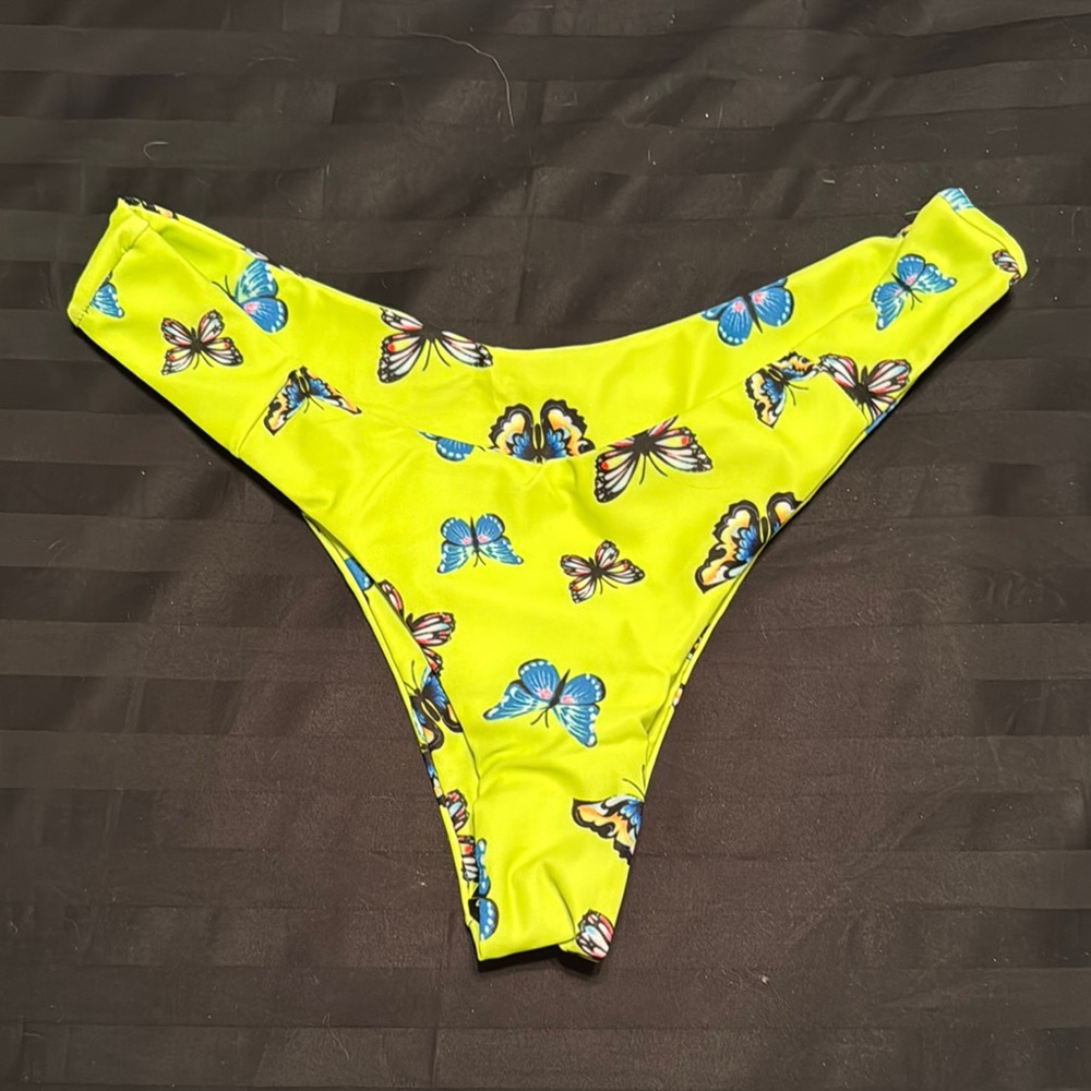 Bright Butterfly Print Bikini Bottom